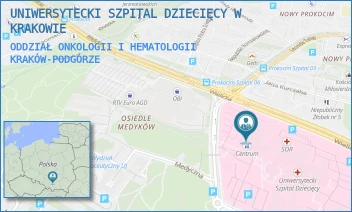 ODDZIAŁ ONKOLOGII I HEMATOLOGII - UNIWERSYTECKI SZPITAL DZIECIĘCY W KRAKOWIE - UL. WIELICKA 265,  KRAKÓW-PODGÓRZE