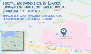 SPECJALISTYCZNA PORADNIA KONSULTACYJNA HEMATOLOGICZNA DZIECIĘCA - SZPITAL WOJEWÓDZKI IM.ŚW.ŁUKASZA SAMODZIELNY PUBLICZNY ZAKŁAD OPIEKI ZDROWOTNEJ W TARNOWIE - UL. LWOWSKA 178A,  TARNÓW