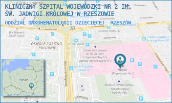 ODDZIAŁ ONKOHEMATOLOGII DZIECIĘCEJ - KLINICZNY SZPITAL WOJEWÓDZKI NR 2 IM. ŚW. JADWIGI KRÓLOWEJ W RZESZOWIE - UL. LWOWSKA 60, RZESZÓW
