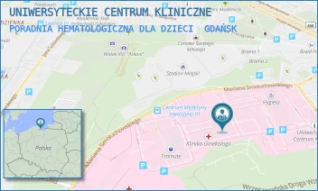 PORADNIA HEMATOLOGICZNA DLA DZIECI - UNIWERSYTECKIE CENTRUM KLINICZNE - UL. DĘBINKI 7,  GDAŃSK