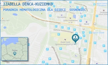 PORADNIA HEMATOLOGICZNA DLA DZIECI - IZABELLA DEŃCA-KUZIEMKO - UL. STEFANA KISIELEWSKIEGO 2,  SOSNOWIEC