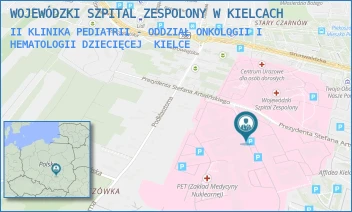 II KLINIKA PEDIATRII - ODDZIAŁ ONKOLOGII I HEMATOLOGII DZIECIĘCEJ - WOJEWÓDZKI SZPITAL ZESPOLONY W KIELCACH - ARTWIŃSKIEGO 3A,  KIELCE
